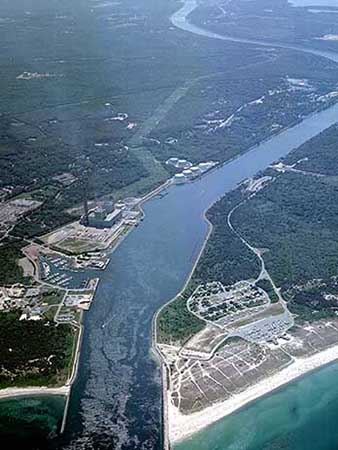 aerial view of the Cape Cod Canal