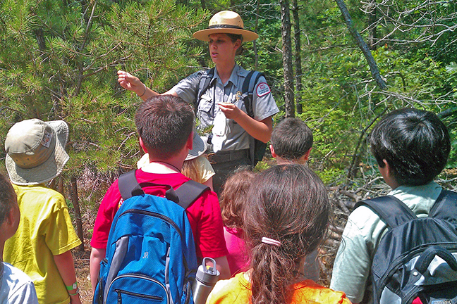 The US Army Corps of Engineers Parks Rangers offer interpretive programs for all ages.