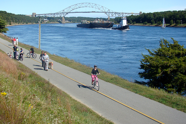 13.5 miles of paved service roads line the Cape Cod Canal. Open to the public, they are great for walking, biking and in-line skating.