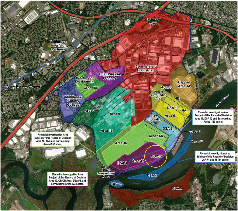 Map of the former Raritan Arsenal